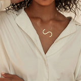 Custom Letter Choker Necklace Stainless Steel Personalized Jewelry