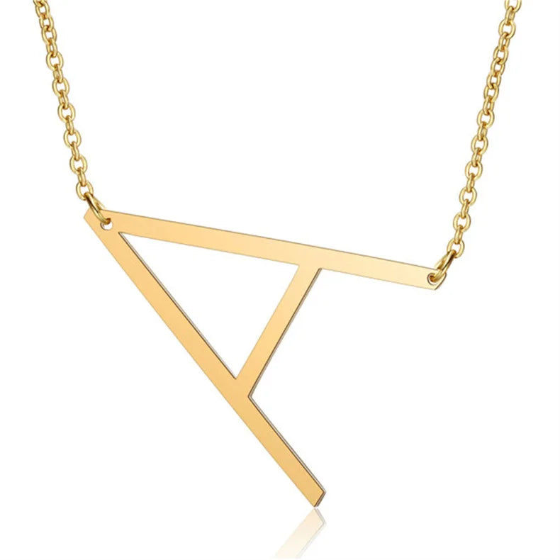 Custom Letter Choker Necklace Stainless Steel Personalized Jewelry