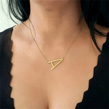 Custom Letter Choker Necklace Stainless Steel Personalized Jewelry