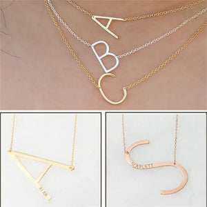 Custom Letter Choker Necklace Stainless Steel Personalized Jewelry
