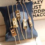 26 Letters Bracelet Initial Bangle Zirconia Pave DIY Letters Diamond Bracelets