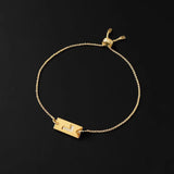 26 Letters Bracelet Initial Bangle Zirconia Pave DIY Letters Diamond Bracelets