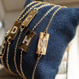 26 Letters Bracelet Initial Bangle Zirconia Pave DIY Letters Diamond Bracelets