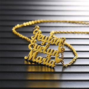 Personalized Letter Heart Pendant Necklaces for Baby Girl Gift