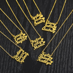 Personalized Letter Heart Pendant Necklaces for Baby Girl Gift