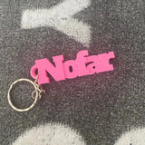 Personalized 3D Acrylic Name Keychain Stainless Steel Keyring Assorted Colors