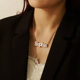 Personalized Double-Plated Name Necklace with Cuban Chain