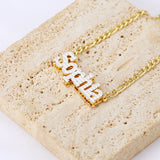 Personalized Double-Plated Name Necklace with Cuban Chain