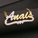 Personalized 3D Name Necklace with Heart Pendant