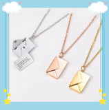 3D Photo Letter Envelope Necklace Stainless Steel Personalized Picture Pendant