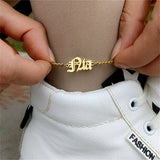 3mm Cuban Chain Name Anklets For Women Stainless Steel Jewelry Gift Anklet