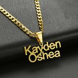 5mm Cuban Name Necklace Stainless Steel Personalized Silver Pendant Thick Chain