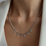 6mm Initial Necklace Zircon Pendant Mother's Gift
