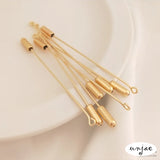 9-Word Brooch Silicone Plug Copper Plated 14k Bag Preservation DIY