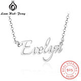 925 Silver Name Necklace Heart Pendant Personalized Choker Nameplate
