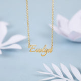925 Silver Name Necklace Heart Pendant Personalized Choker Nameplate