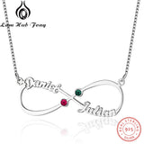 925 Silver Personalized Birthstone Infinity Necklace (Lam Hub Fong)