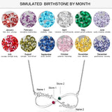 925 Silver Personalized Birthstone Infinity Necklace (Lam Hub Fong)