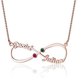 925 Silver Personalized Birthstone Infinity Necklace (Lam Hub Fong)