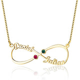 925 Silver Personalized Birthstone Infinity Necklace (Lam Hub Fong)