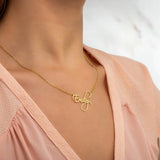 925 Silver Name Necklace Personalized Letter Nameplate Jewelry