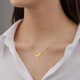 925 Silver Name Necklace Personalized Letter Nameplate Jewelry