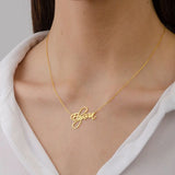925 Silver Name Necklace Personalized Letter Nameplate Jewelry