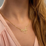 925 Silver Name Necklace Personalized Letter Nameplate Jewelry