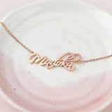 925 Silver Name Necklace Personalized Letter Nameplate Jewelry