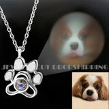 925 Silver Pet Photo Projection KeyRing Necklace