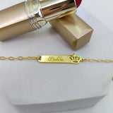 925 Silver Baby Name Bracelet Bar Personalized Engraved Bangle