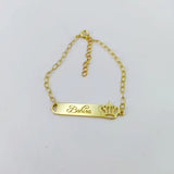 925 Silver Baby Name Bracelet Bar Personalized Engraved Bangle