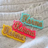 Custom Acrylic Name Necklace for Men and Women