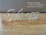 Acrylic Projection Stand Photos for Mom and Dad