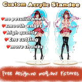 Acrylic Stand Model Plate Desk Decor Anime Figure Clear Standing Sign Key Chain