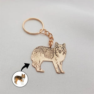 Animal Shape Stainless Steel Keychain Jewelry for Men Women Key Ring