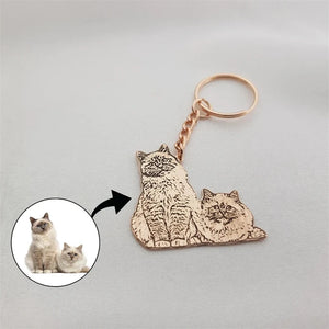 Animal Shape Stainless Steel Keychain Jewelry for Men Women Key Ring