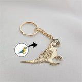 Animal Shape Stainless Steel Keychain Jewelry for Men Women Key Ring