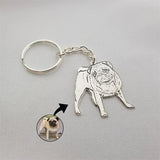 Animal Shape Stainless Steel Keychain Jewelry for Men Women Key Ring