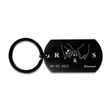 Personalized Couple Keychain - Pinky Promise Date & Initials Keyring