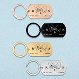 Personalized Couple Keychain - Pinky Promise Date & Initials Keyring