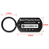Anniversary Music Keyring, Spotify Code KeyChain
