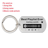 Anniversary Music Keyring, Spotify Code KeyChain