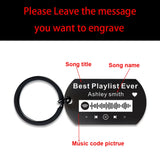 Anniversary Music Keyring, Spotify Code KeyChain