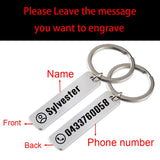 Anti-lost Keychain Personalized Keyring For Car Name For Men Women Gift