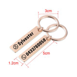 Anti-lost Keychain Personalized Keyring For Car Name For Men Women Gift