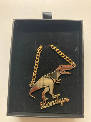 Cartoon Character Name Necklace Stainless Steel Logo Letter Jewelry