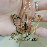 Cartoon Character Name Pendant Kids Necklace Stainless Steel Necklace