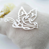 Arabic Calligraphy Necklace Bird Shape Personalized Name Pendant