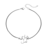 Arabic Couple Names Bracelet Stainless Steel Square Pearl Chain Bangle